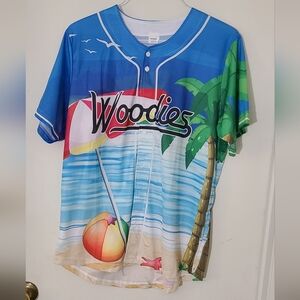 Down East Wood Ducks Shirt Adult Large Hawaiian Beach Tropical Woodies Large